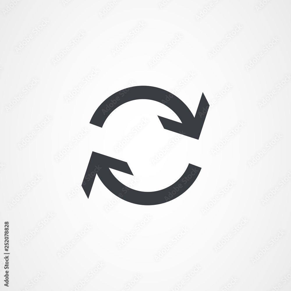 Two Thin Arrow forming a circle, arrow icon Two Thin Arrow forming a circle, arrow icon