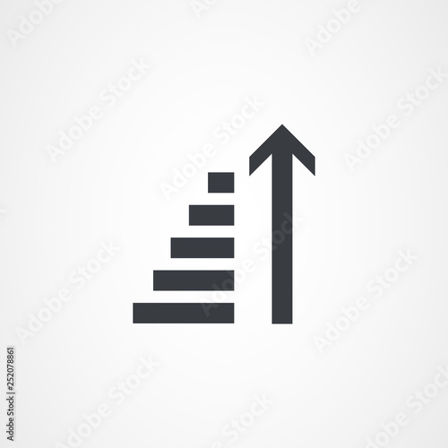 Right Alignment and Up Arrow  business icon