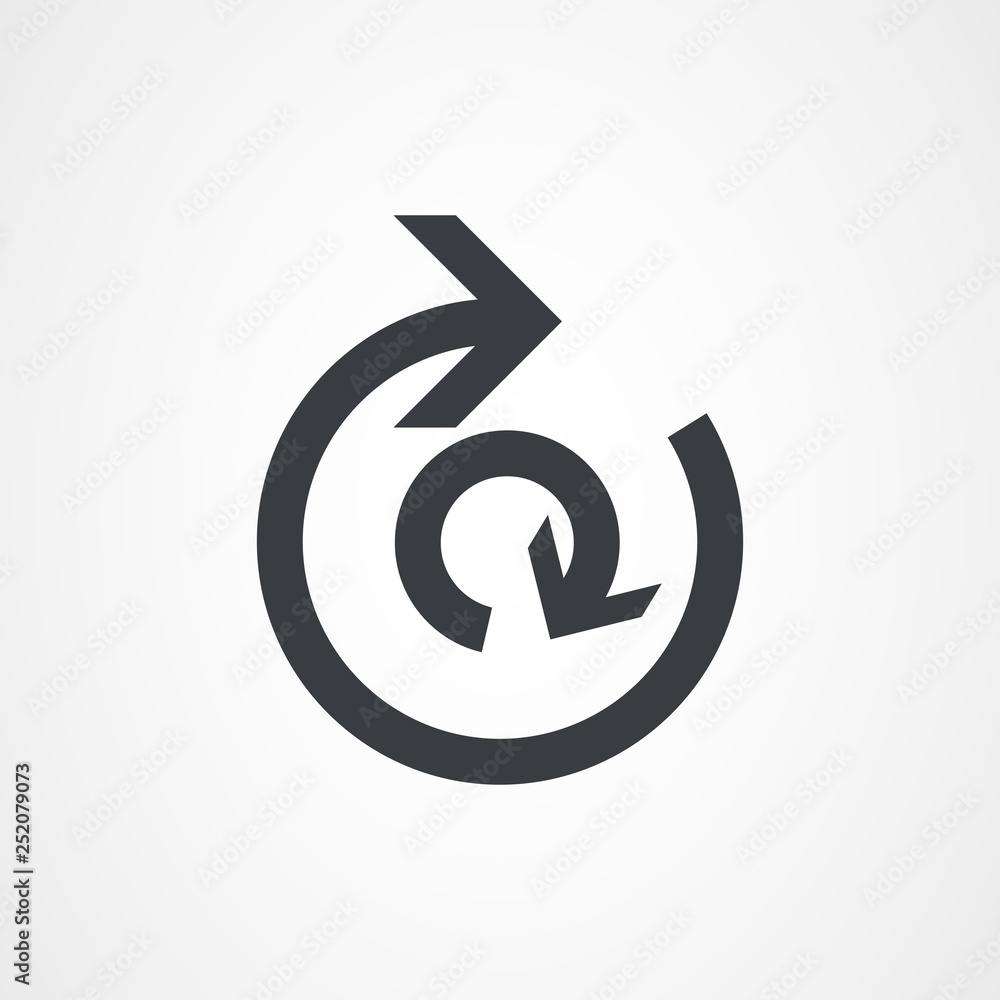 Concentrical rounded arrow, arrow icon Concentrical rounded arrow, arrow icon
