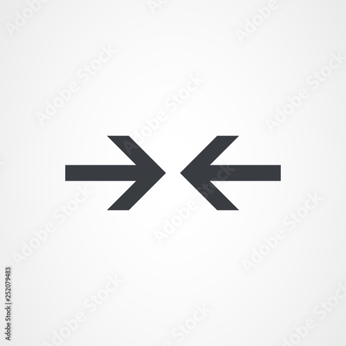 Arrow meeting, arrow icon