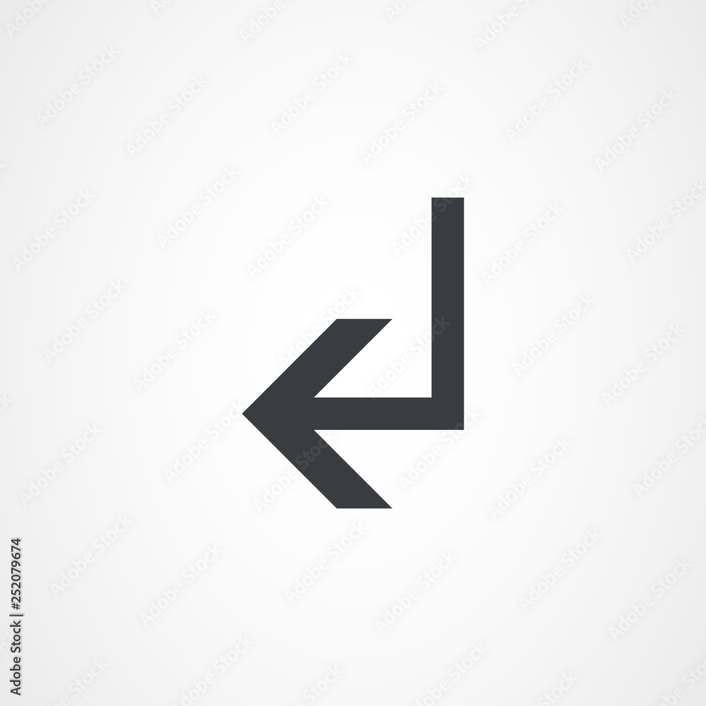 Left Round Angle Arrow, arrow icon Left Round Angle Arrow, arrow icon