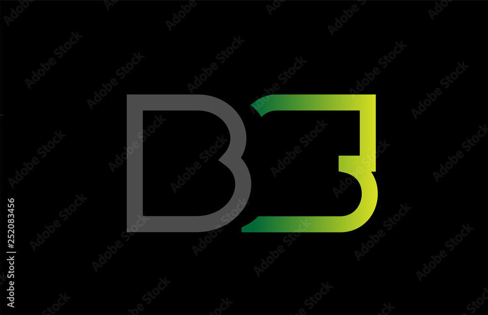 green black grey alphabet letter logo combination design green black grey alphabet letter logo combination design