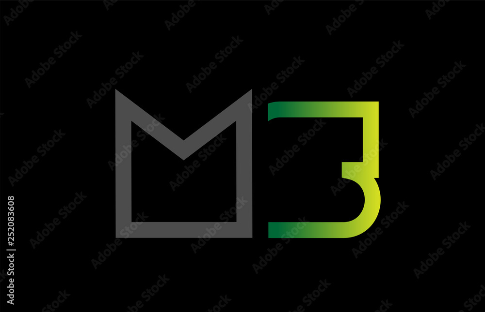 green black grey alphabet letter logo combination design green black grey alphabet letter logo combination design