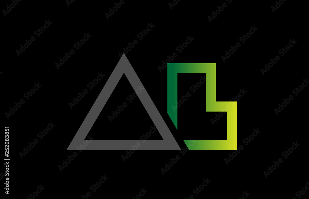 green black grey alphabet letter logo combination design green black grey alphabet letter logo combination design