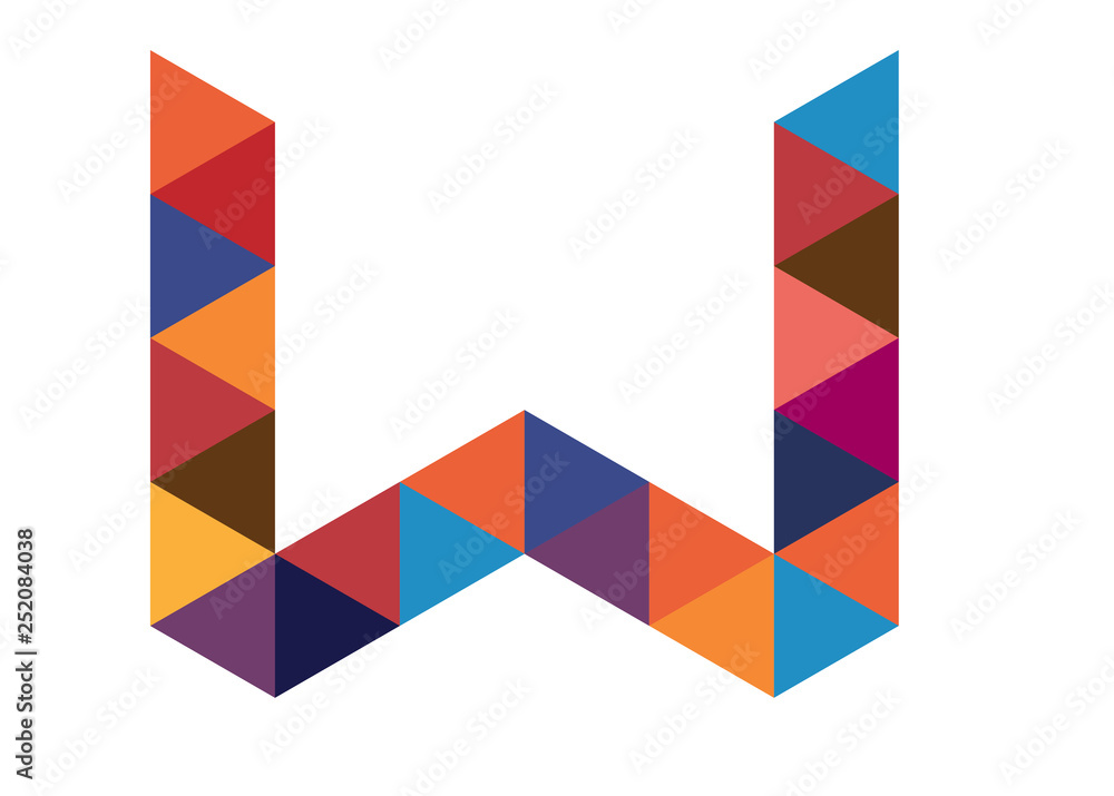 Letter w - Logo Design, Multicolored w Icon design Letter w - Logo Design, Multicolored w Icon design