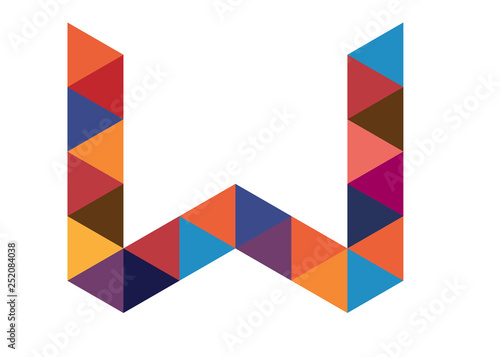 Free Download Letter w - Logo Design, Multicolored w Icon design - GFXLoad