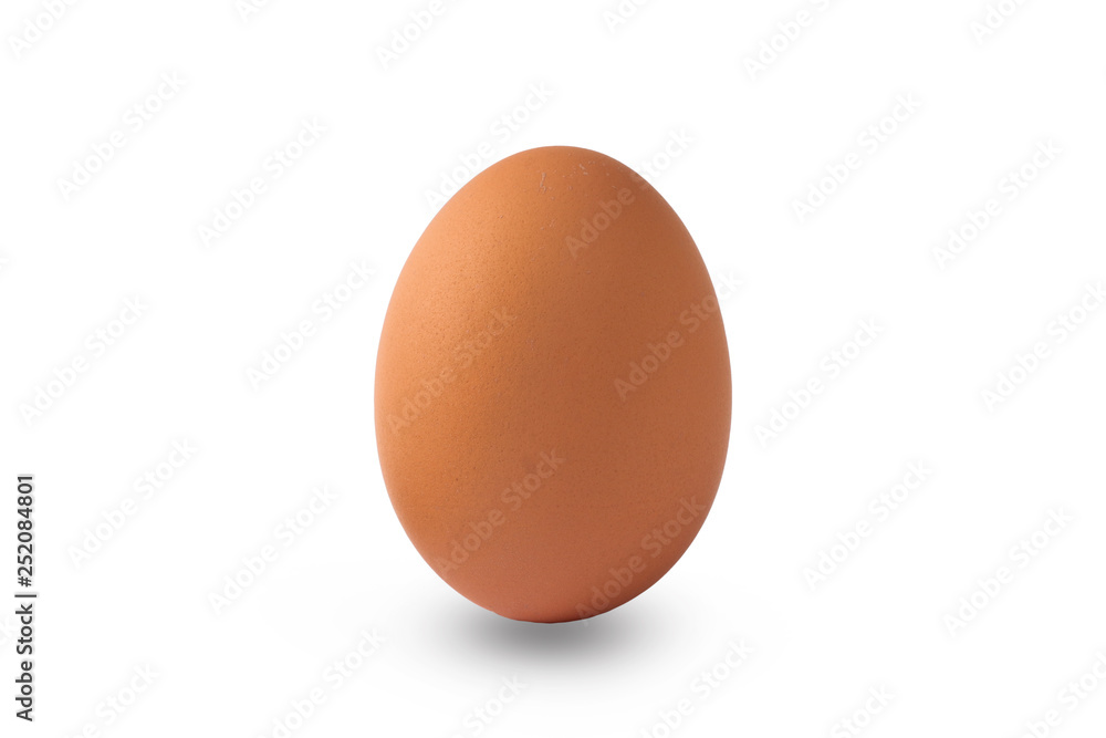 Raw brown chicken eggs on white background Raw brown chicken eggs on white background