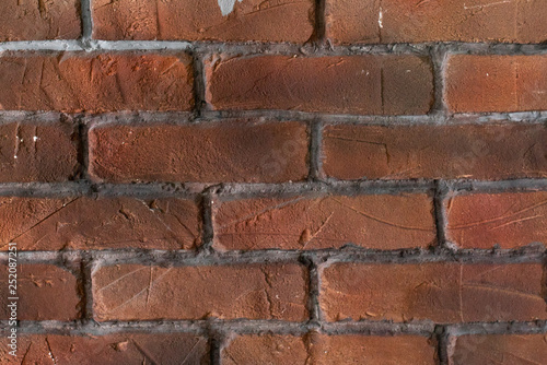 Seamless design vintage style in natural light ancient cream beige yellow brown brick wall textured  background. white brick wall  texture of whitened masonry as a background