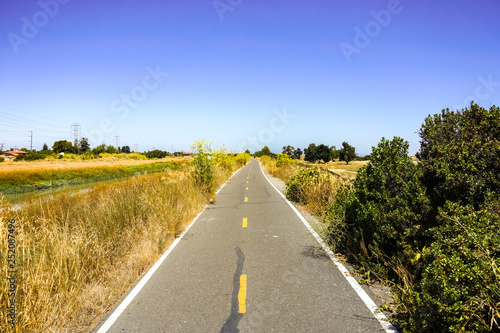 Bicycle track  San Francisco Bay Trail  Palo Alto  California