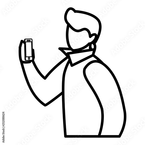 young man using smartphone