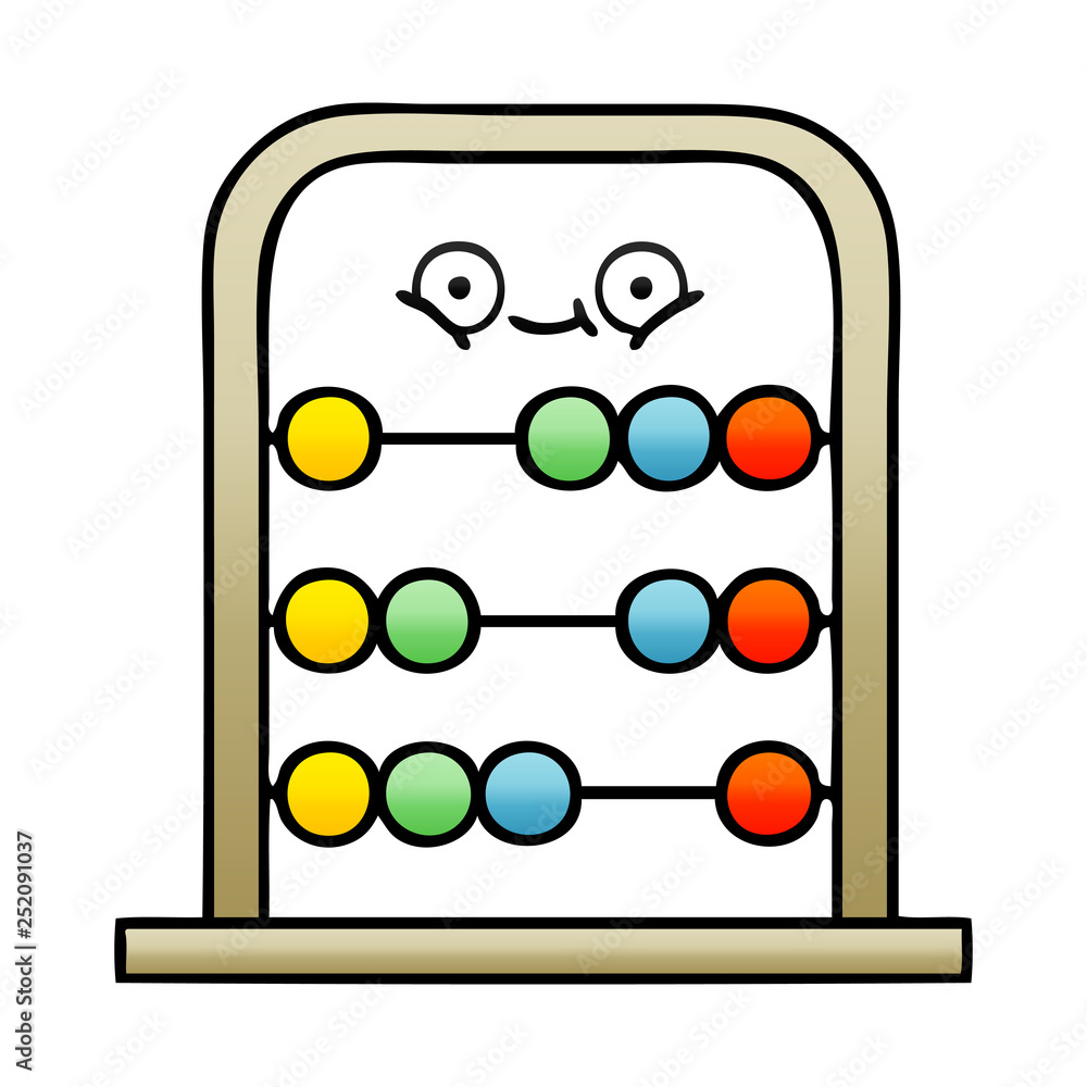 gradient shaded cartoon abacus gradient shaded cartoon abacus