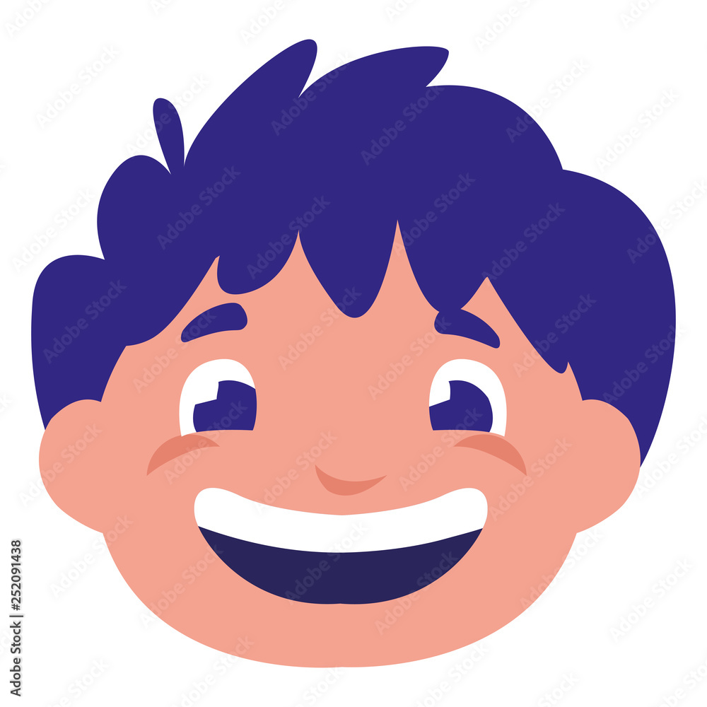 cute little boy head character cute little boy head character