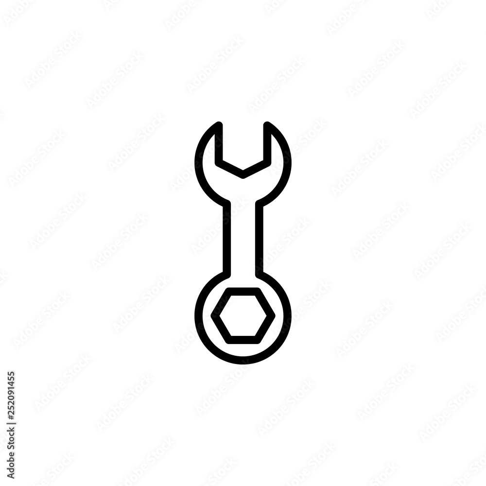 Wrench icon vector. Wrench vector design. sign design. flat style. Vector EPS 10 Wrench icon vector. Wrench vector design. sign design. flat style. Vector EPS 10