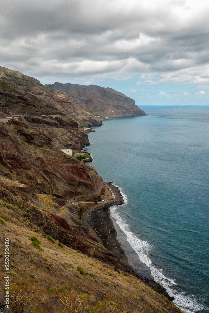 Fototapeta premium Panoramic view of Las Gaviotas, Tenerife