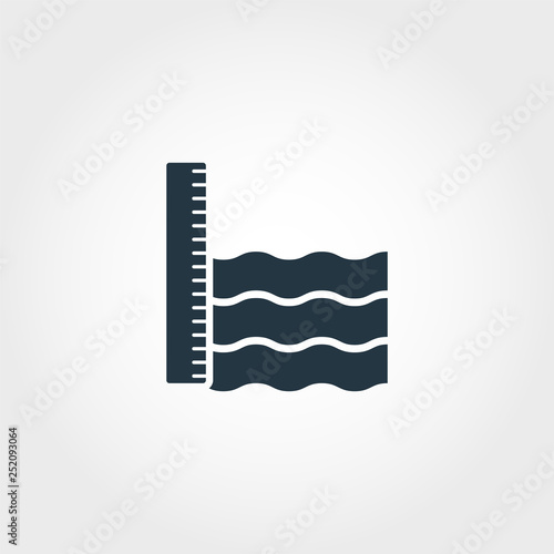 Depth Measurement icon from measurement icons collection. Creative element design depth measurement icon. Web design, apps, software usage. UI and UX
