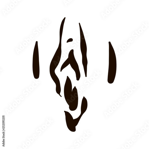 Vector woman vagina Icon illustration on white background