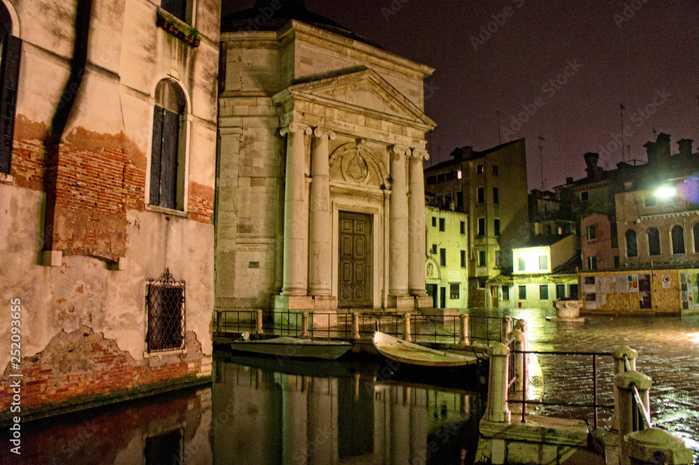 Campiello Maddalena, Night cityscape, Venice, Italy, Europe.