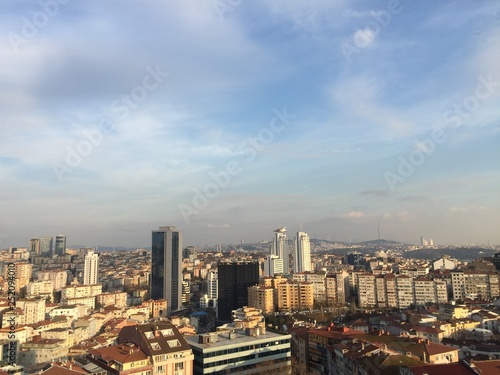 Istanbul city view at sunset