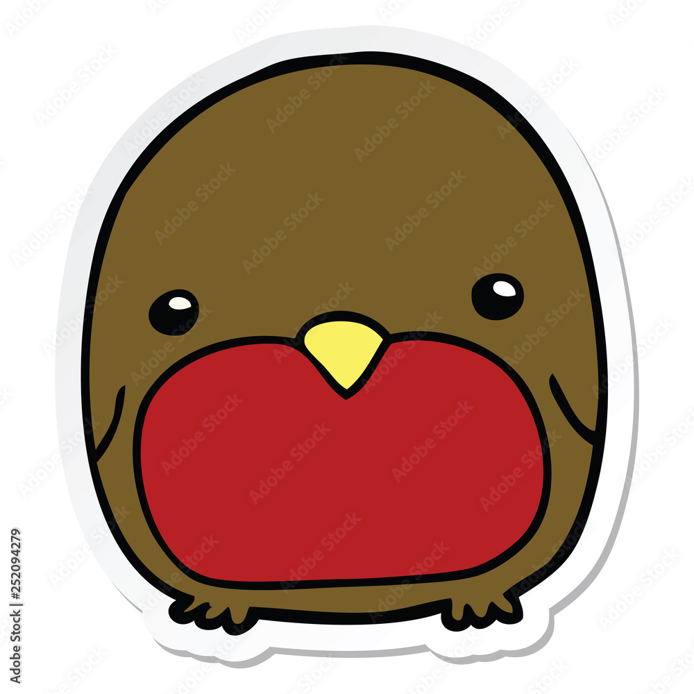 Obraz premium sticker of a cute cartoon penguin