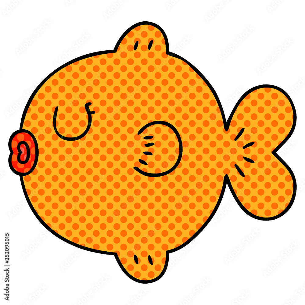 quirky comic book style cartoon fish quirky comic book style cartoon fish