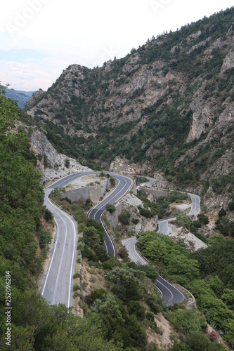 serpentine road in greece