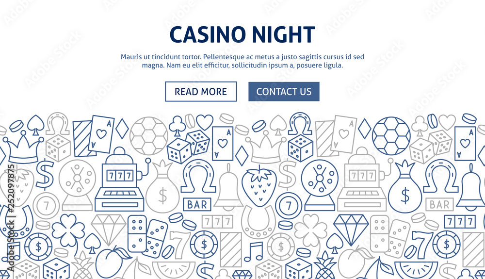 Casino Night Banner Design Casino Night Banner Design