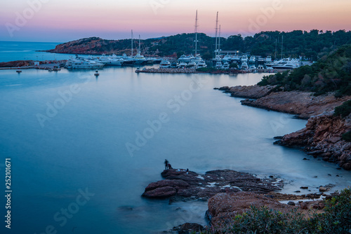 panoramic view o sea harbour in the evening © Maria