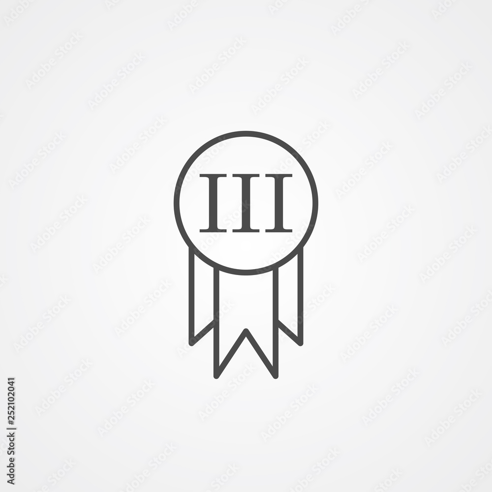 Obraz premium Medal vector icon sign symbol