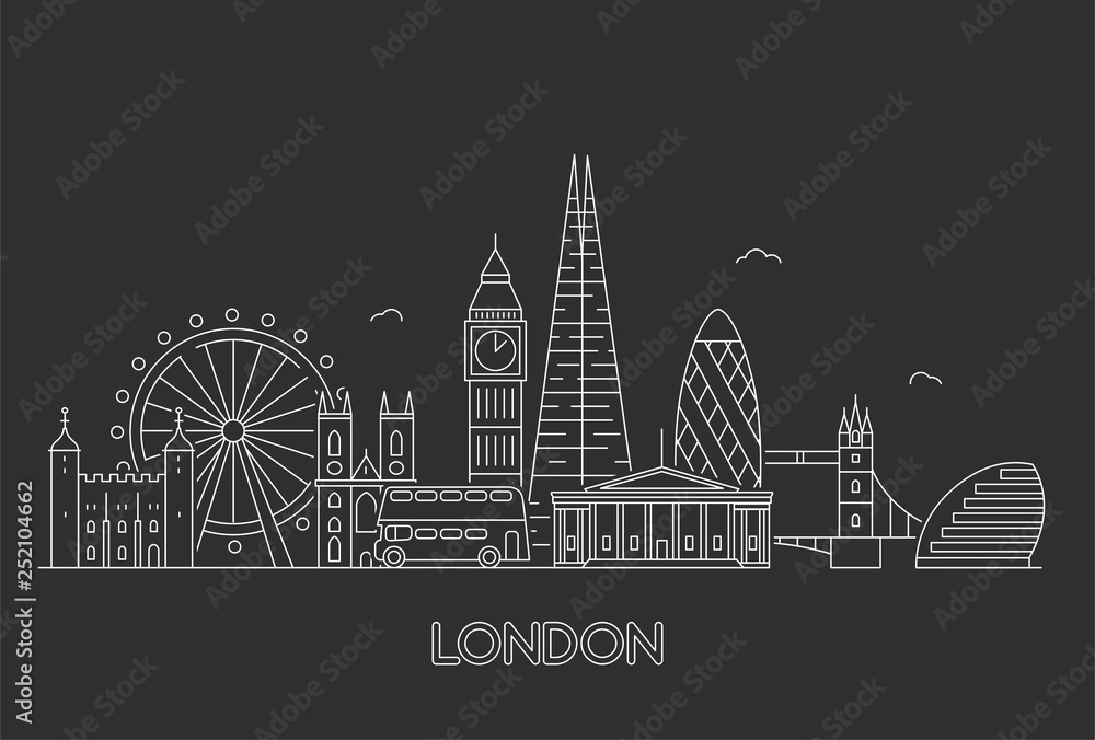 Plakat London city skyline.