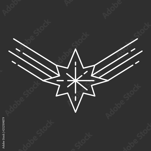 Star with wings.