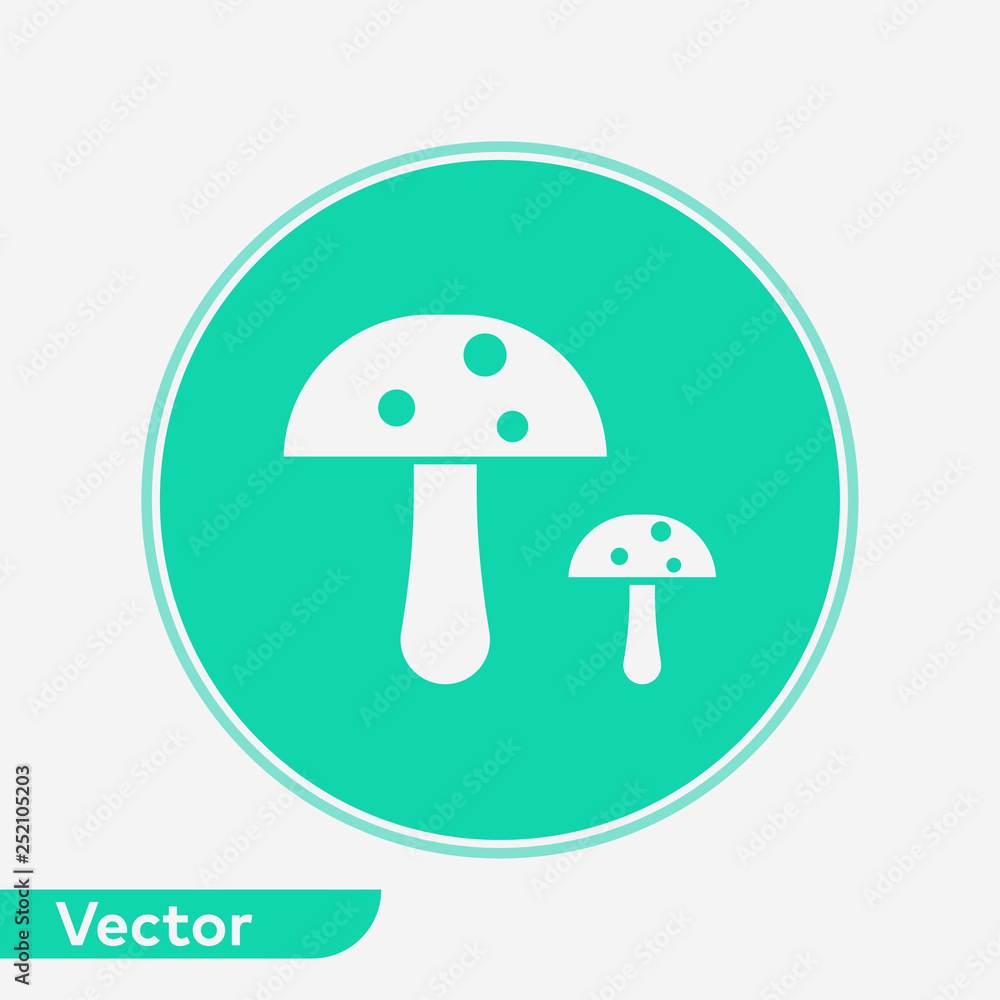 Mushroom vector icon sign symbol Mushroom vector icon sign symbol
