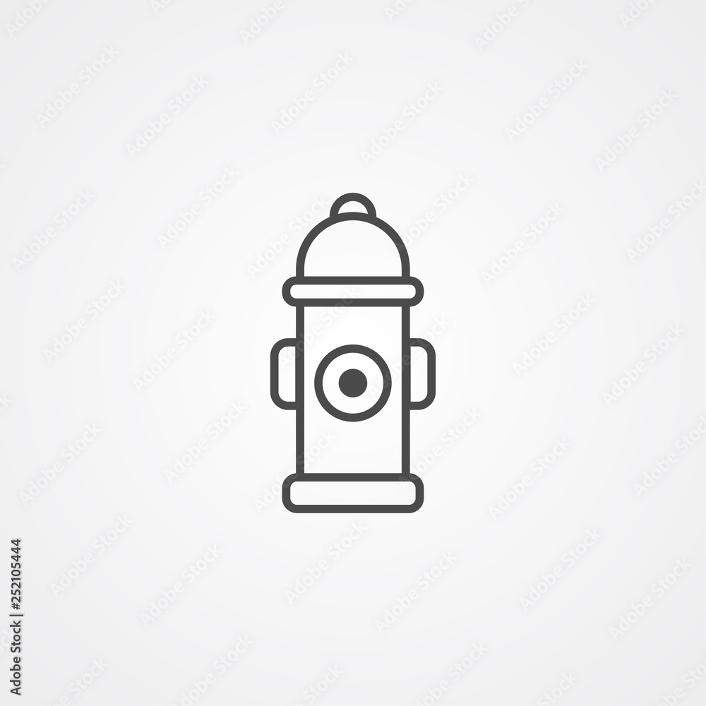 Fire hydrant vector icon sign symbol Fire hydrant vector icon sign symbol