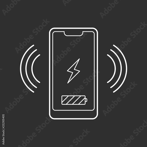 Smartphone wireless charging icon.