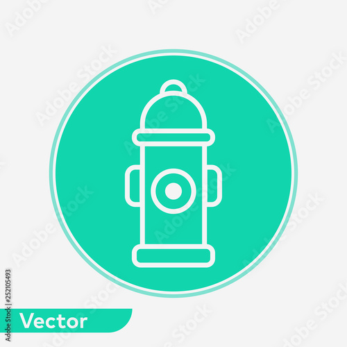 Fire hydrant vector icon sign symbol