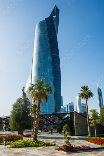 Arabia, Kuwait, Kuwait city, Al Shaheed Park and Al Hamra Tower photo