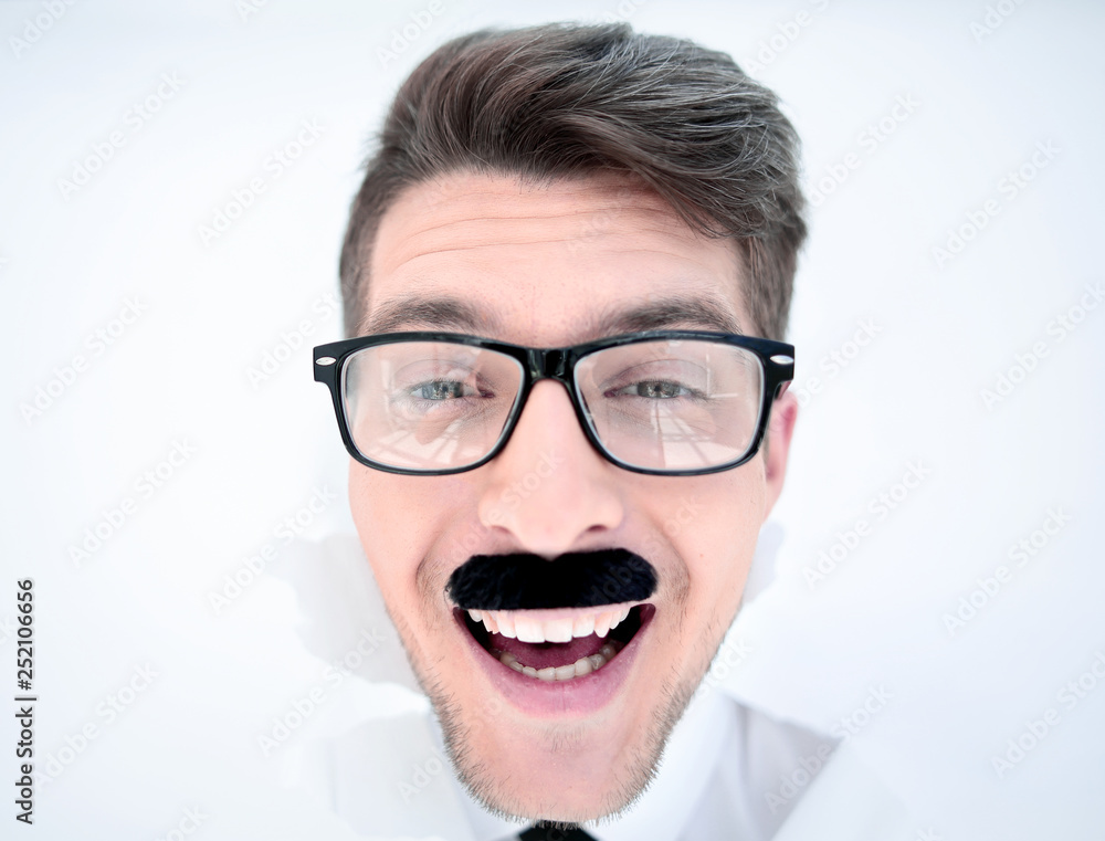 close up.businessman with glasses close up.businessman with glasses
