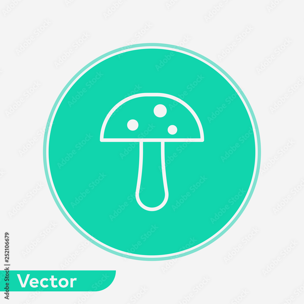 Mushroom vector icon sign symbol Mushroom vector icon sign symbol