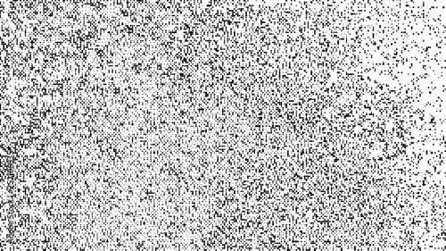 Black Halftone Texture On White Background. Braille Code Imitation Pattern. Modern Dotted Futuristic Backdrop. Fade Noise Overlay. Vector Illustration, Eps 10.