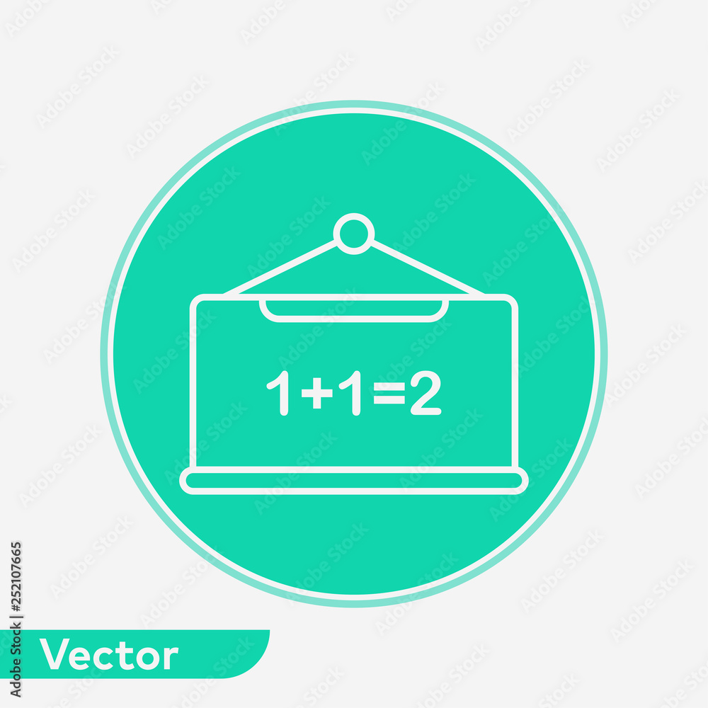 Blackboard vector icon sign symbol