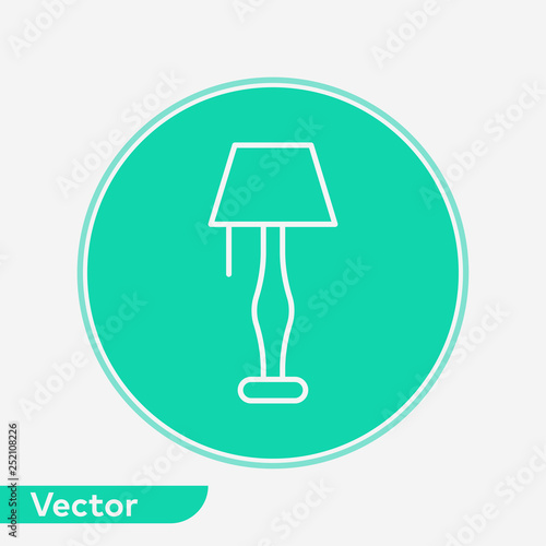 Floor lamp vector icon sign symbol