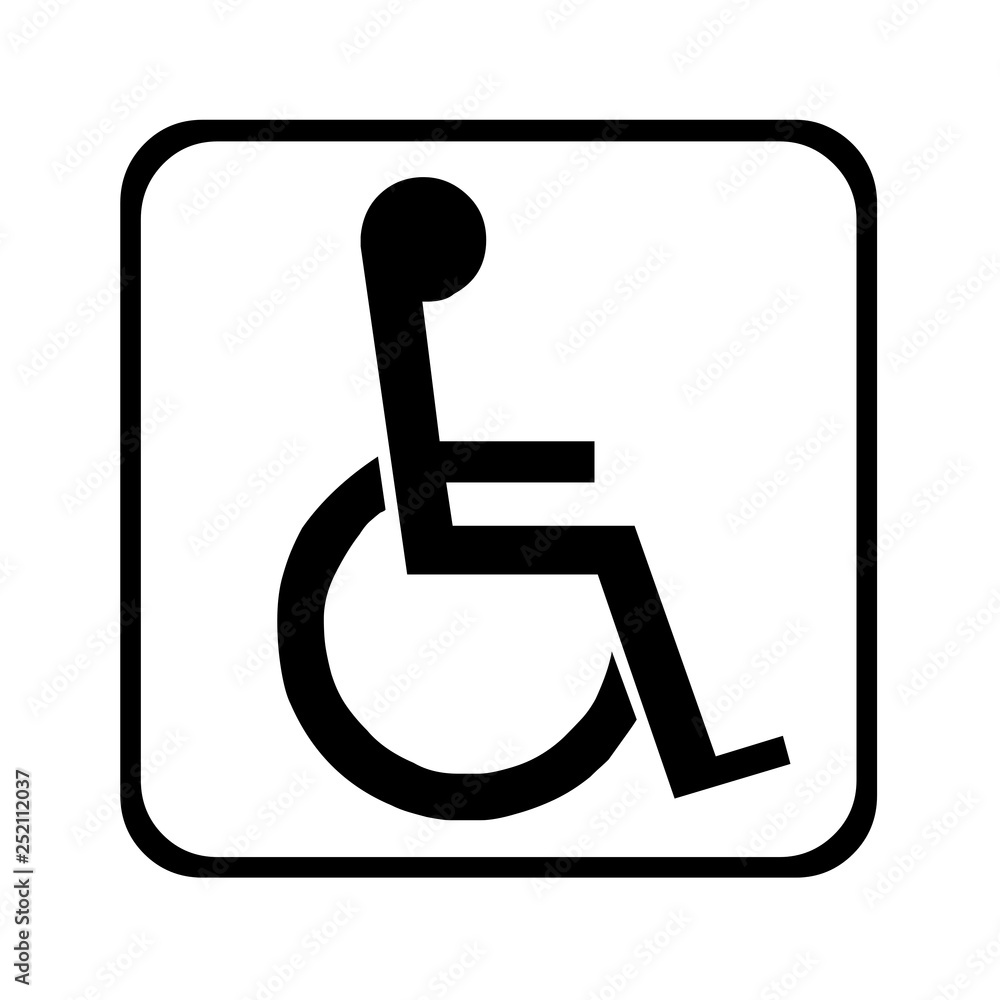 Handicap or wheelchair person symbol Handicap or wheelchair person symbol