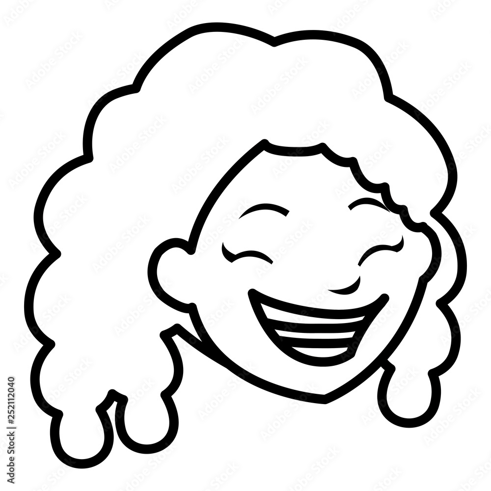 cute little girl head character cute little girl head character