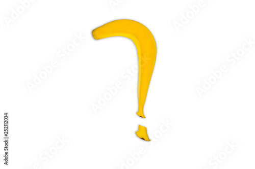 question mark made of bananas