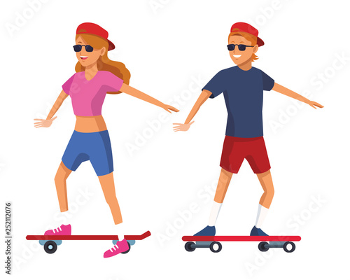 skateboarders couple avatar