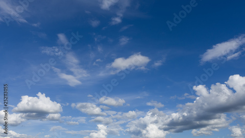 Professional shoot, no birds no noise. Beautiful blue sky panorama.