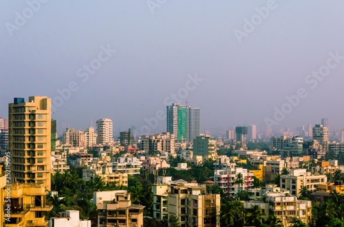 mumbai skyline view or arial view of mumbai city 