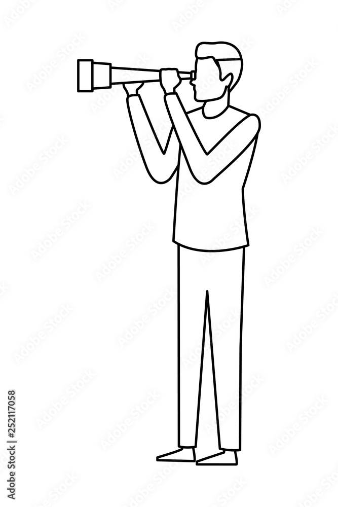 man with telescope man with telescope