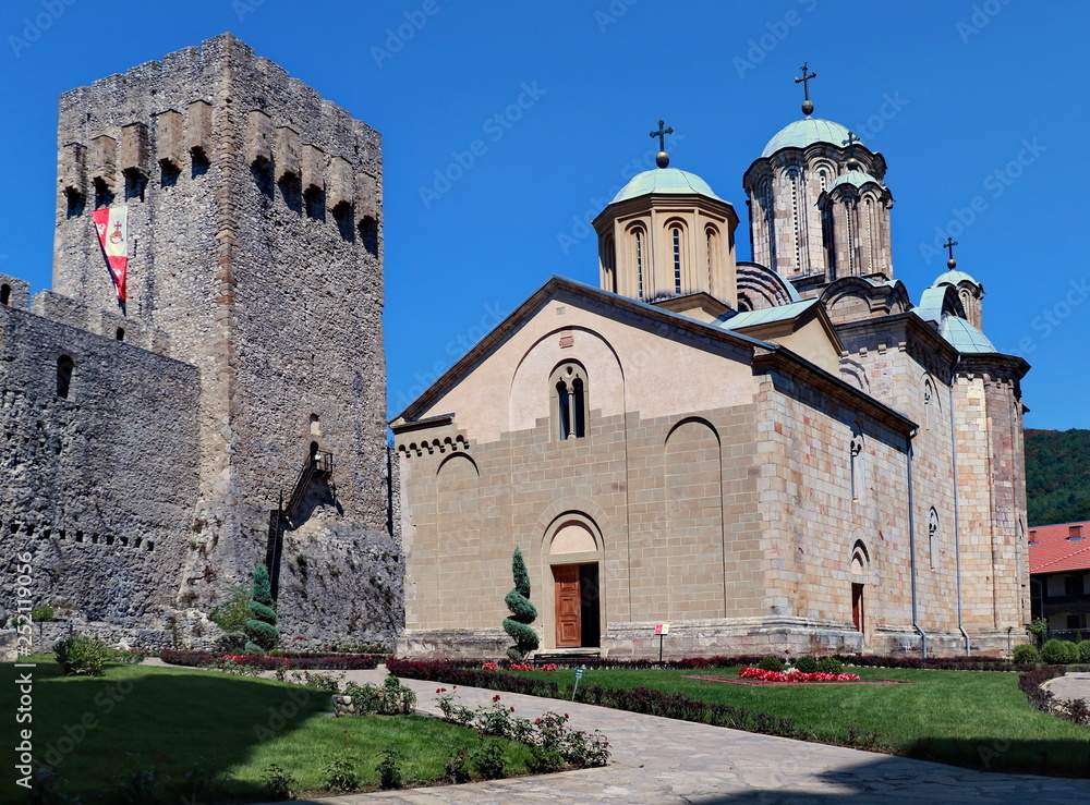 Monastery Manasija near Despotovac in Serbia,built in 15th century