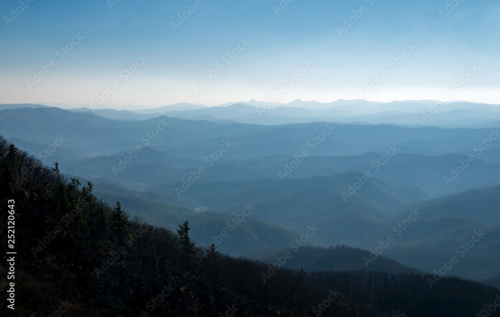 Misty Mountain View in North Carolina