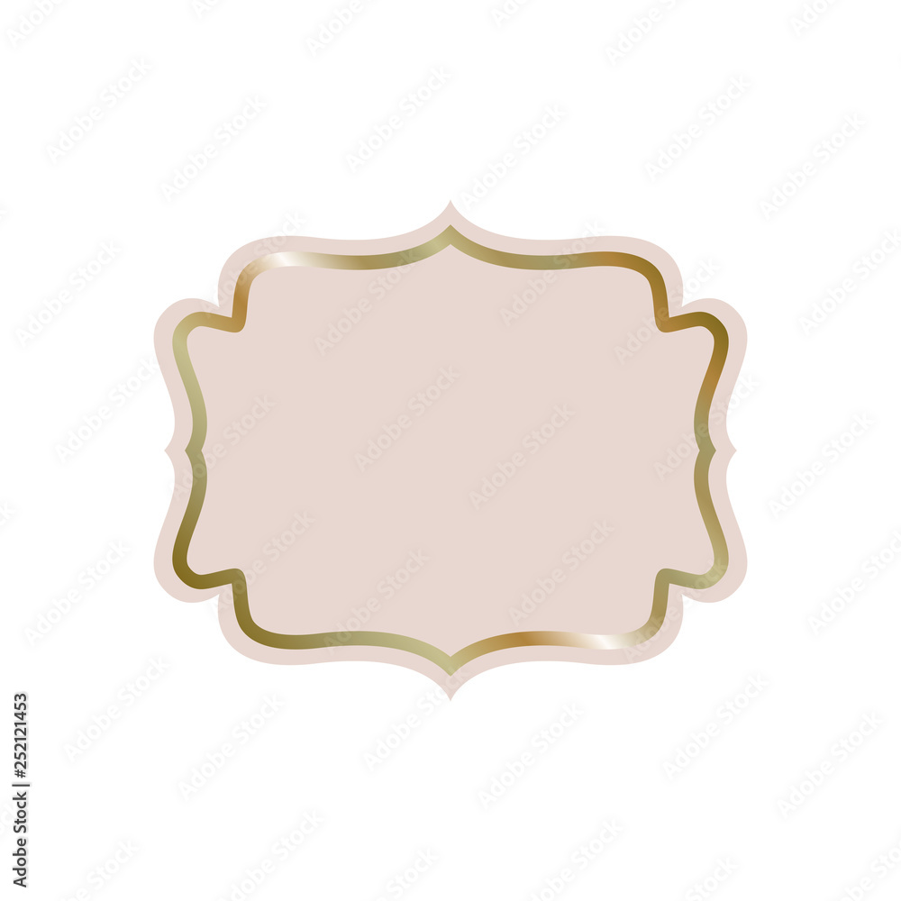 elegant frame golden isolated icon elegant frame golden isolated icon